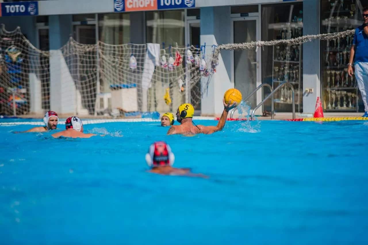 A Triton player winding up for a shot