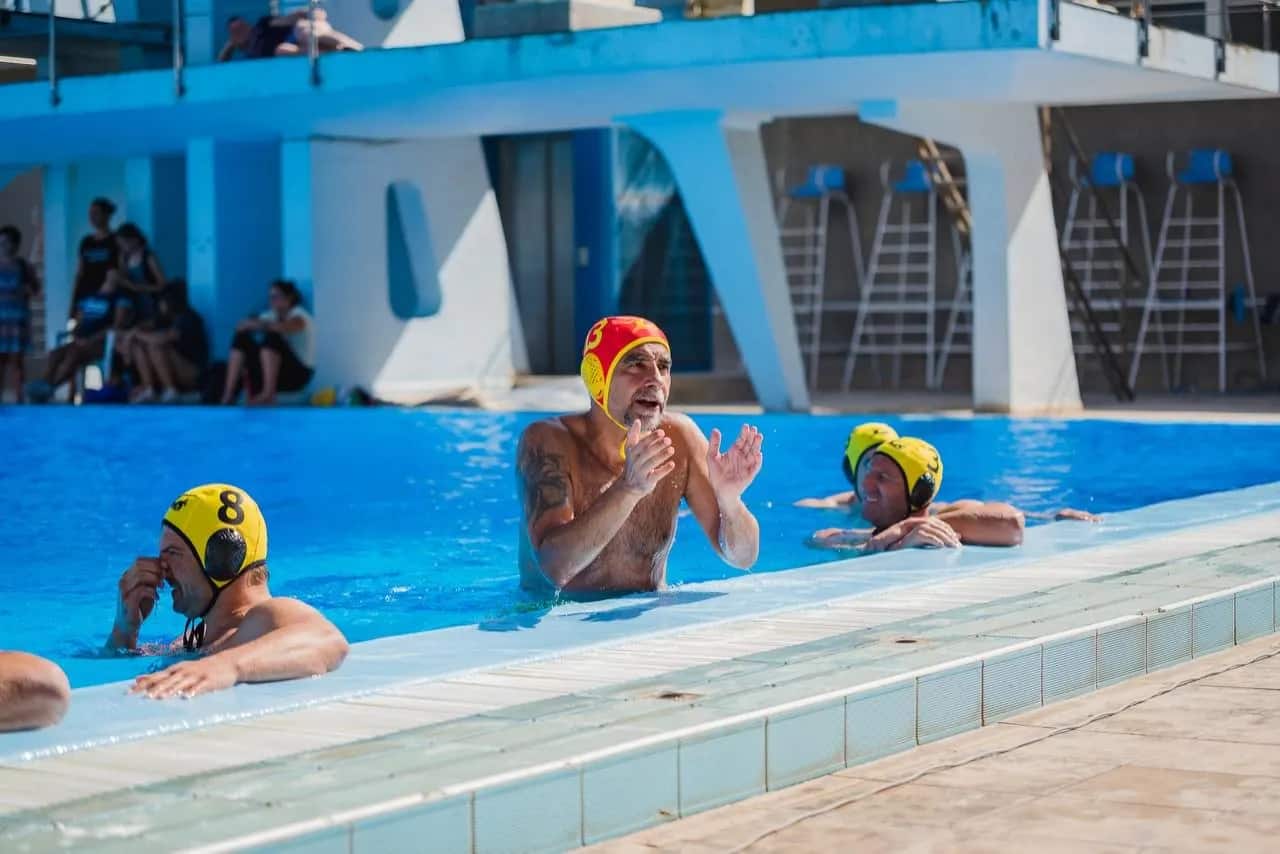Triton players at the pool edge